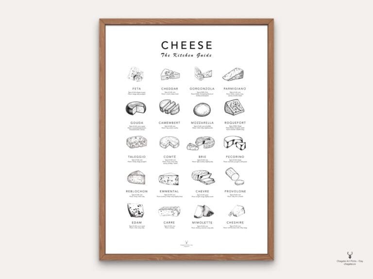Cheese Types Guide Decor