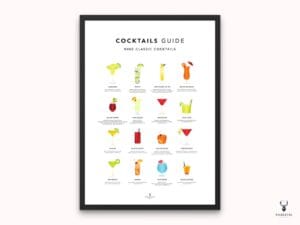 Classic Cocktails Guide Poster - Light Edition