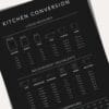 Kitchen Conversion & Oven Temperature Cheat Sheet - Dark Edition - Image 2