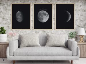 The Moon Phases Wall Art Set of 3 - Image 6