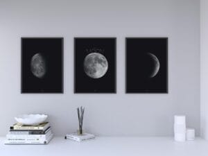 The Moon Phases Wall Art Set of 3 - Image 3