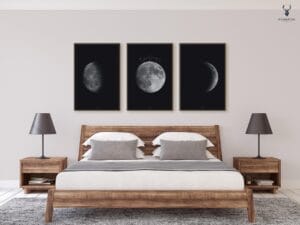 The Moon Phases Wall Art Set of 3 - Image 2