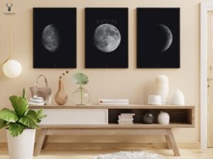 The Moon Phases Wall Art Set of 3 - Image 4