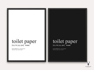 Toilet Paper Definition Bathroom Wall Decor - 2 Colors Edition - Image 2