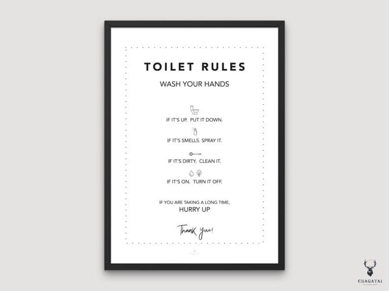 Toilet Rules Bathroom Decor