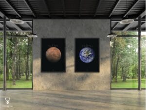 Mars & Earth Set of 2 Solar System Poster - Image 7