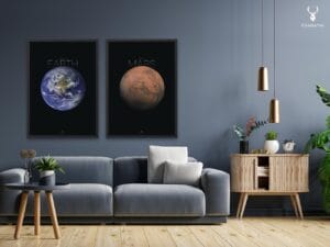 Mars & Earth Set of 2 Solar System Poster - Image 6