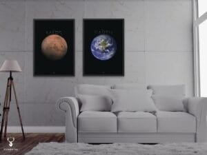 Mars & Earth Set of 2 Solar System Poster - Image 5