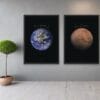 Mars & Earth Set of 2 Solar System Poster - Image 4