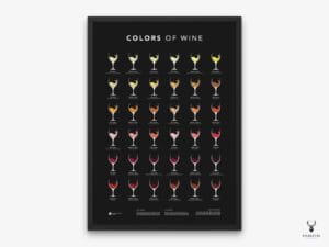 Colors of Wine & Glass Poster - Dark Edition