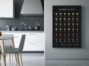 Colors of Wine & Glass Poster - Dark Edition - Image 3