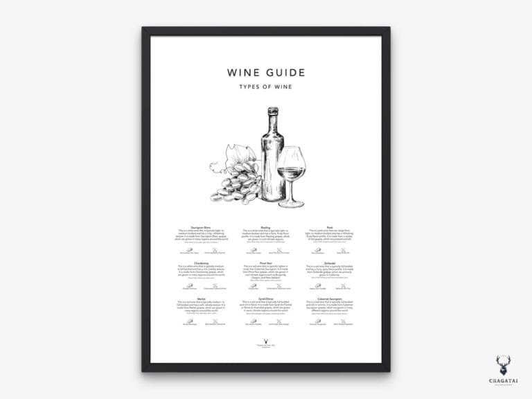 Wine & Food Pairing Guide Poster