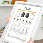 Arabica vs Robusta coffee comparison infographic.