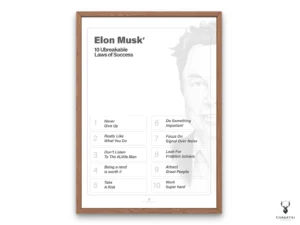 Elon Musk's 10 Unbreakable Law Poster