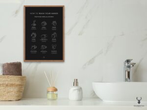 How to Wash Your Hands Bathroom Decor - Dark Edition - Image 6