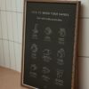 How to Wash Your Hands Bathroom Decor - Dark Edition - Image 3