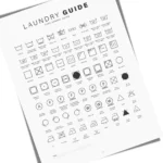 Laundry Guide with washing symbols and care instructions