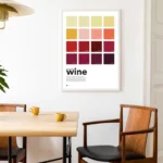 Perfect wine lover gift poster with wine shades and wine tasting guide