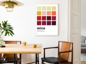 Perfect wine lover gift poster with wine shades and wine tasting guide