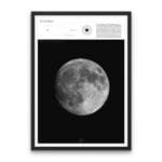 Educational Moon Poster featuring NASA-inspired lunar surface, Moon phases, and astronomy wall art for classrooms and science lovers