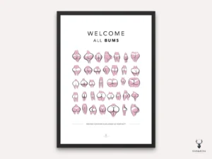 Welcome All Bums Decor - Pink Edition