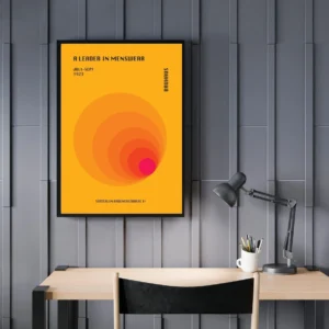 Bauhaus Wall Decor - A Leader in Menswear Orange