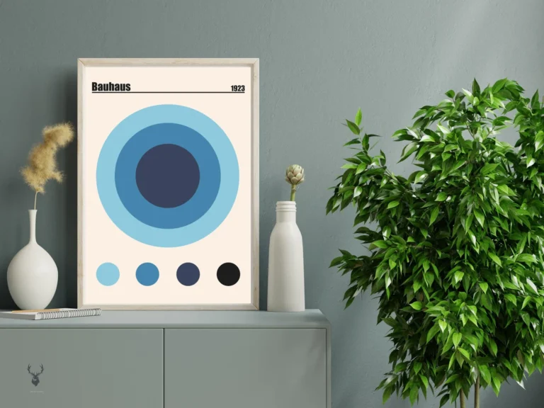 Bauhaus Wall Decor - Blue Circle 1923
