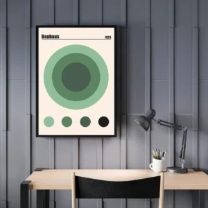 Bauhaus Wall Decor - Green Circle 1923