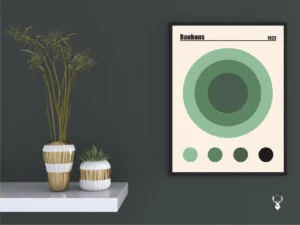 Bauhaus Wall Decor - Green Circle 1923 - Image 4