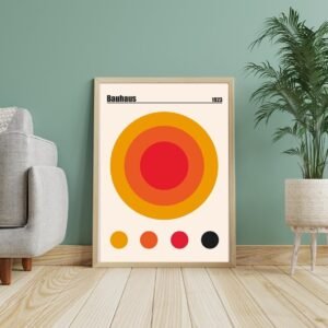 Bauhaus Wall Decor - Orange Circle 1923