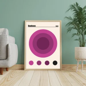 Bauhaus Wall Decor - Purple Circle 1923