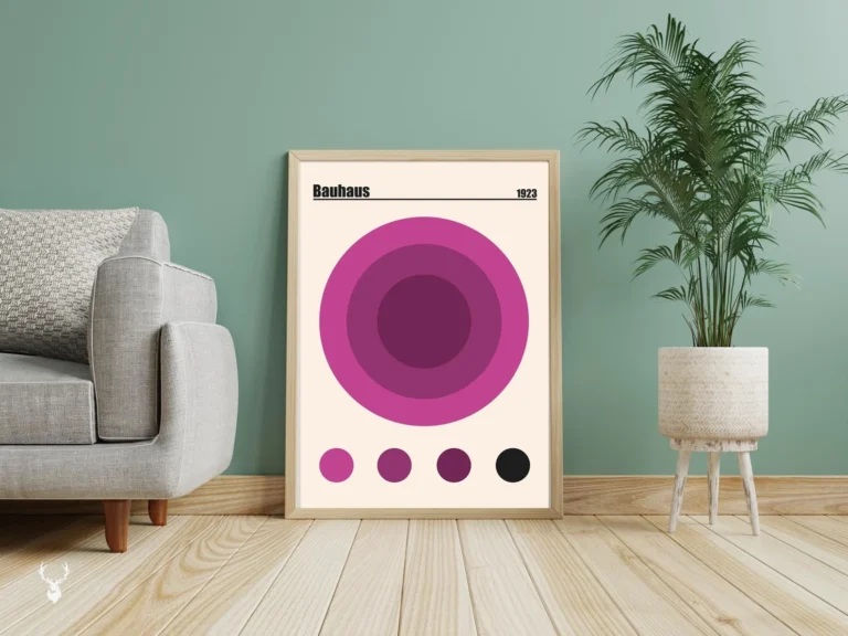 Bauhaus Wall Decor - Purple Circle 1923