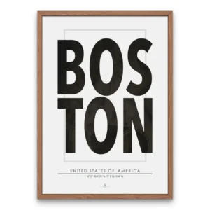 Boston Typographic Poster