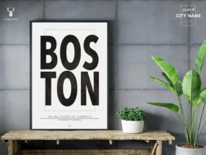 Boston Typographic Poster - Image 6