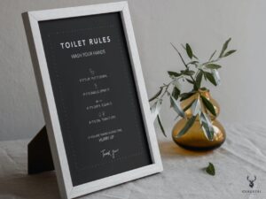 Toilet Rules Bathroom Decor - Dark Edition - Image 5