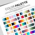 Printable Color Palette digital artwork showcasing a wide range of professional color combinations for design, branding, and UI/UX projects.