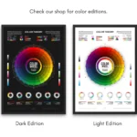 Warm and cool colors chart poster for design and art education