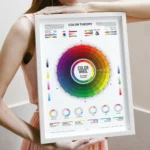 CMYK and RGB color chart with HEX reference for design professionals