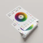 Printable Color Theory guide showing warm and cool color groups