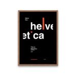 Helvetica Graphic Design Poster with modern layout for interior decoration and creative inspiration