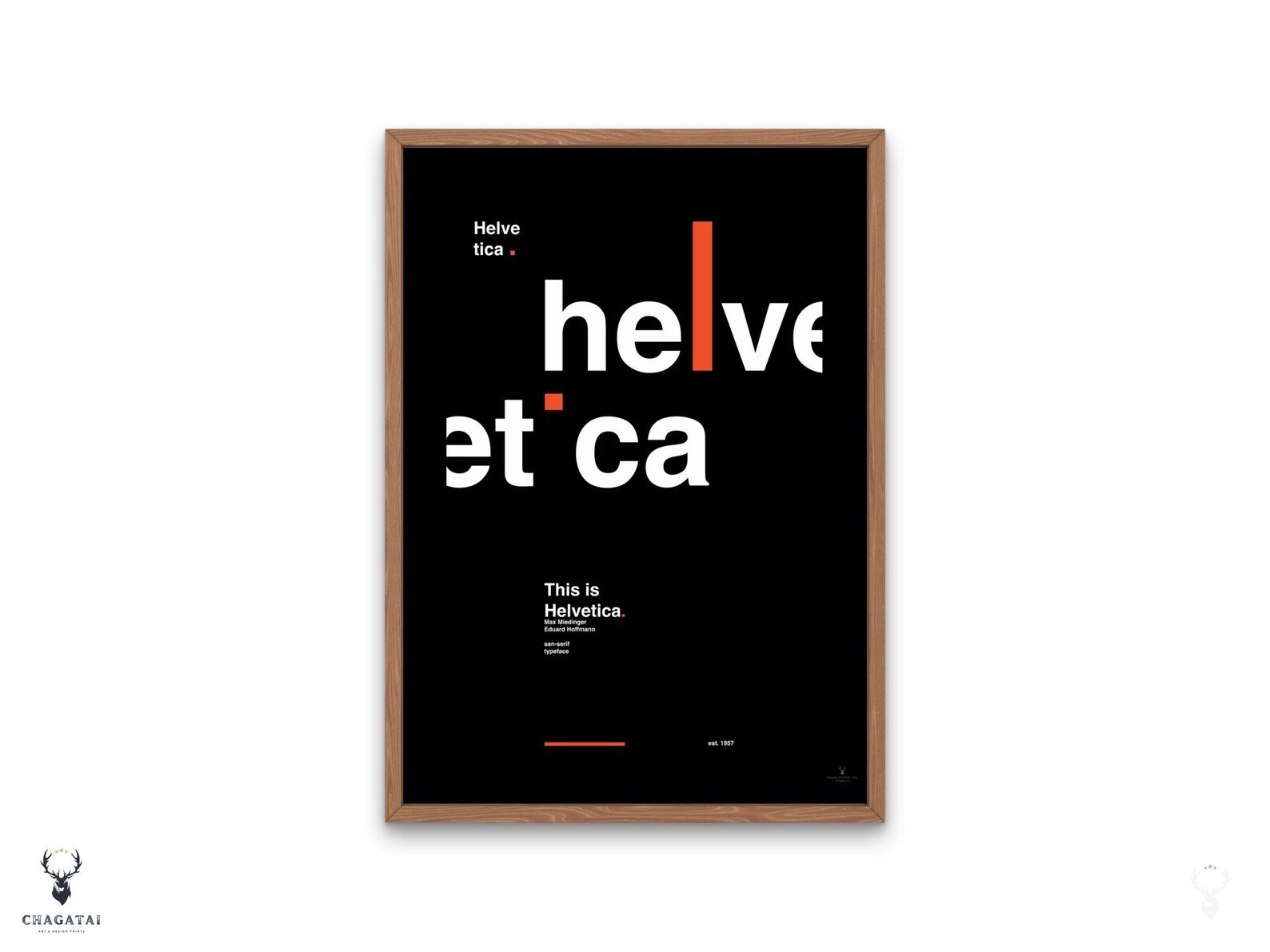 Helvetica Graphic Design Poster with modern layout for interior decoration and creative inspiration