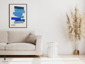 Josef Albers Museum Art Wall Decor - Blue Asymmetric - Image 4