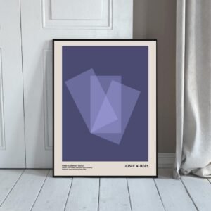 Josef Albers Museum Art Wall Decor - Dark Purple Exhibition