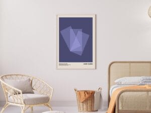 Josef Albers Museum Art Wall Decor - Dark Purple Exhibition - Image 2