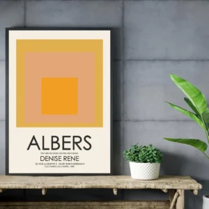 Josef Albers Museum Art Wall Decor - Nested Squares 2