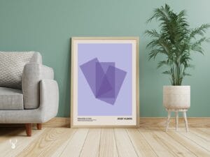 Josef Albers Museum Art Wall Decor - Purple Exhibition - Image 2