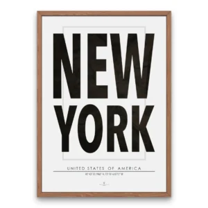 New York City Typographic Poster