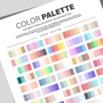 Pastel Colors Palette UI/UX and branding color guide digital download poster for professional designers and creative teams.
