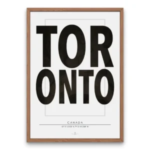 Toronto City Typographic Poster