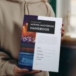 Instant download music production PDF guide to Learn Mix & Mastering with cheat sheets, planners, mastering tips, and bonus audio posters.
